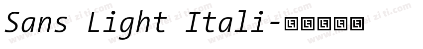 Sans Light Itali字体转换